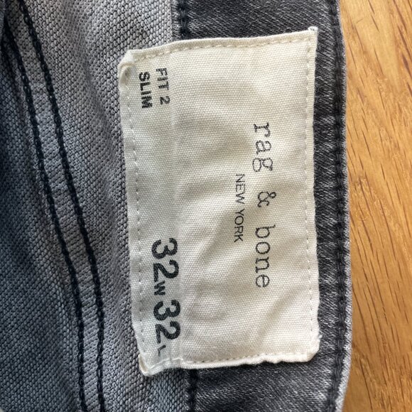 Rag & Bone Fit 2 Slim Jeans - Gray Wash - 32x32 - Picture 3 of 10